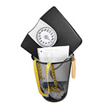 Scale and other diet items in a trash can